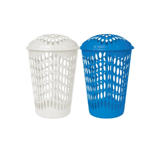 KH #1182 LAUNDRY BASKET W/LID ASST